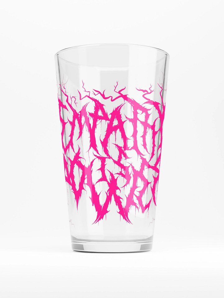 *NEW!* DEATH METAL Empathy is Power Pint Glass (Hot Pink) product image (1)