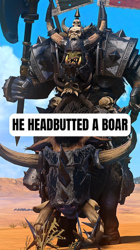 the orc who headbutted a boar #warhammer #warhammerfantasy #totalwar