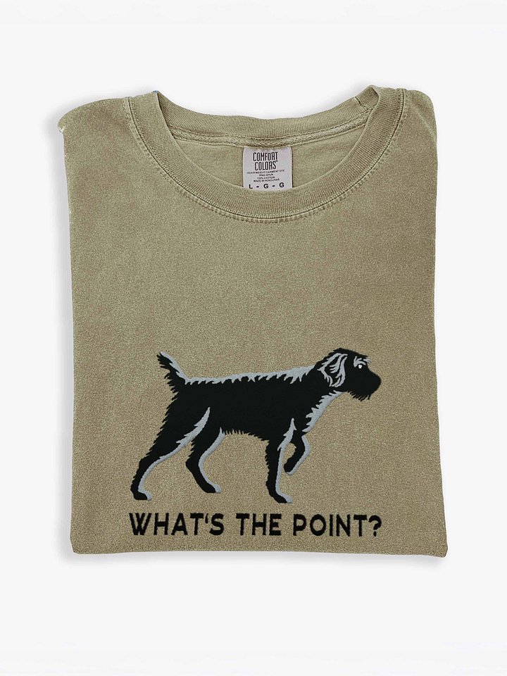 What's the Point? T-Shirt(Embroidered) of a Wirehaired Pointing Griffon(Black) product image (2)