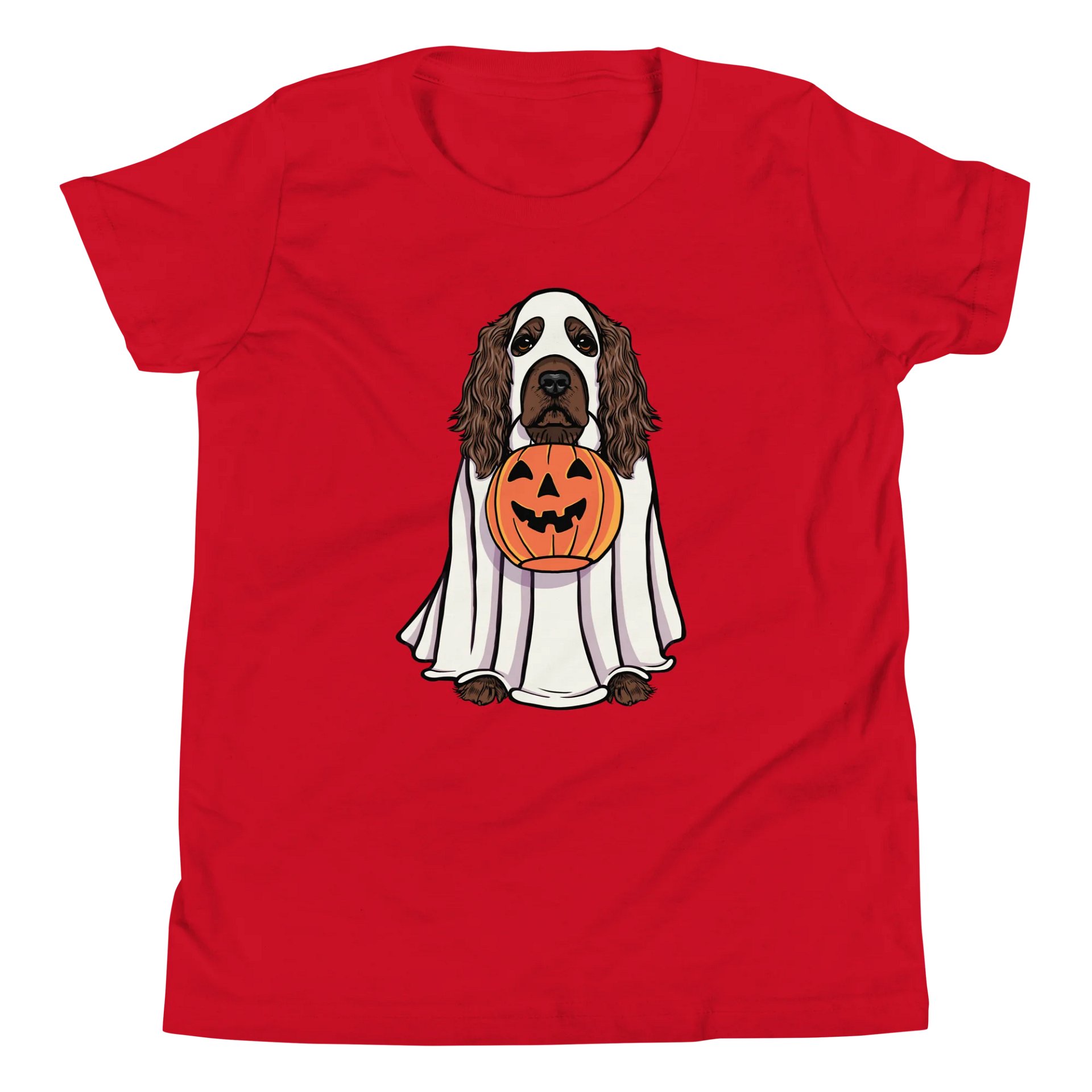 Halloween English Cocker Spaniel(Liver) Youth T-Shirt product image (5)