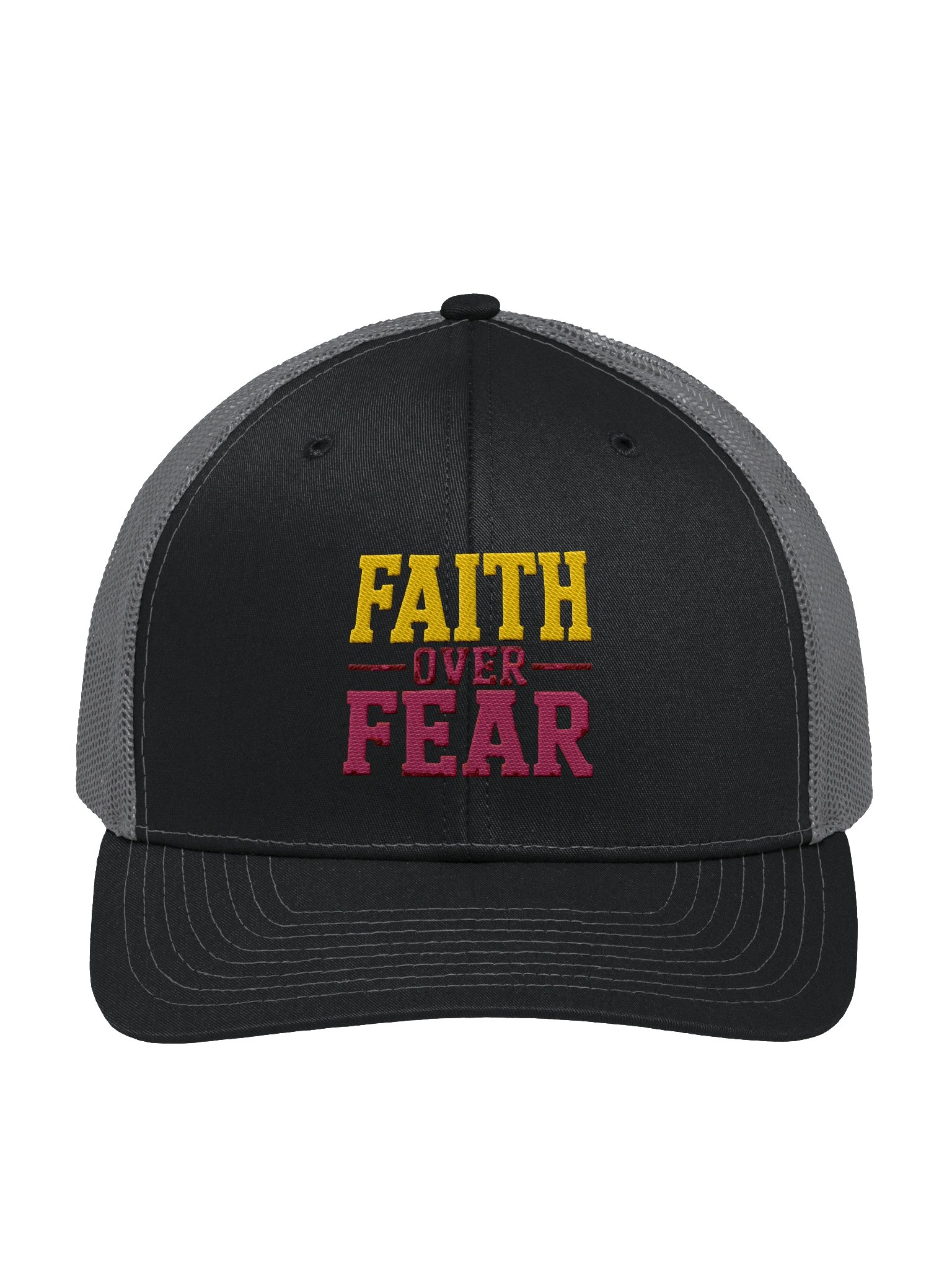 Faith Over Fear Embroidered Snapback Trucker Hat product image (6)