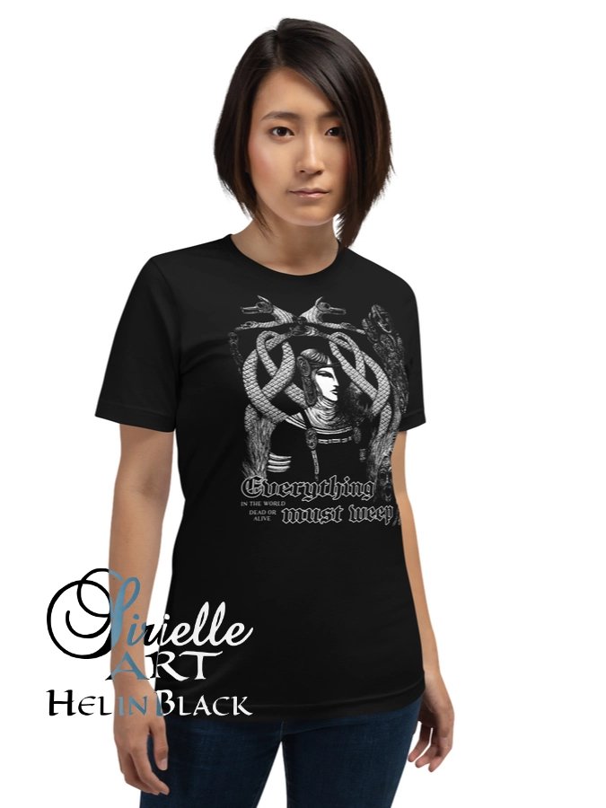 Everything Must Weep · Hel in Black · Regular Fit Bella Canvas T-Shirt · Norse Mythology product image (1)