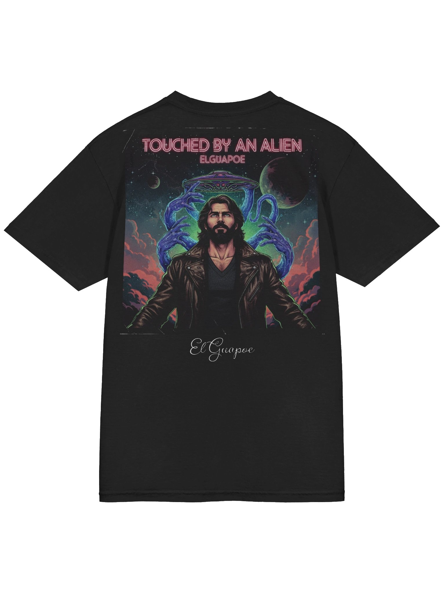 Touched by an Alien on the Back Heavyweight T product image (4)