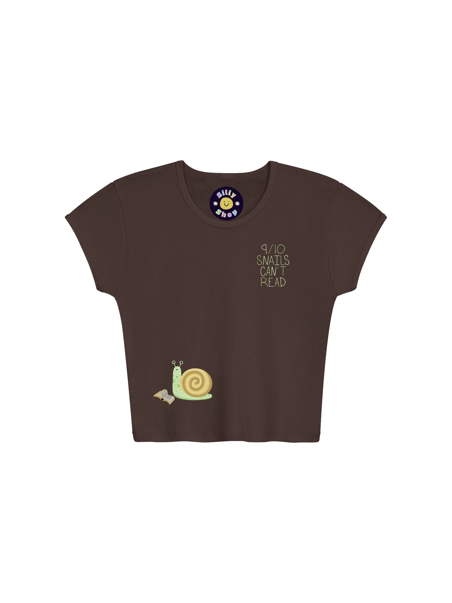 9/10 Snails Can't Read - Crop Top product image (7)