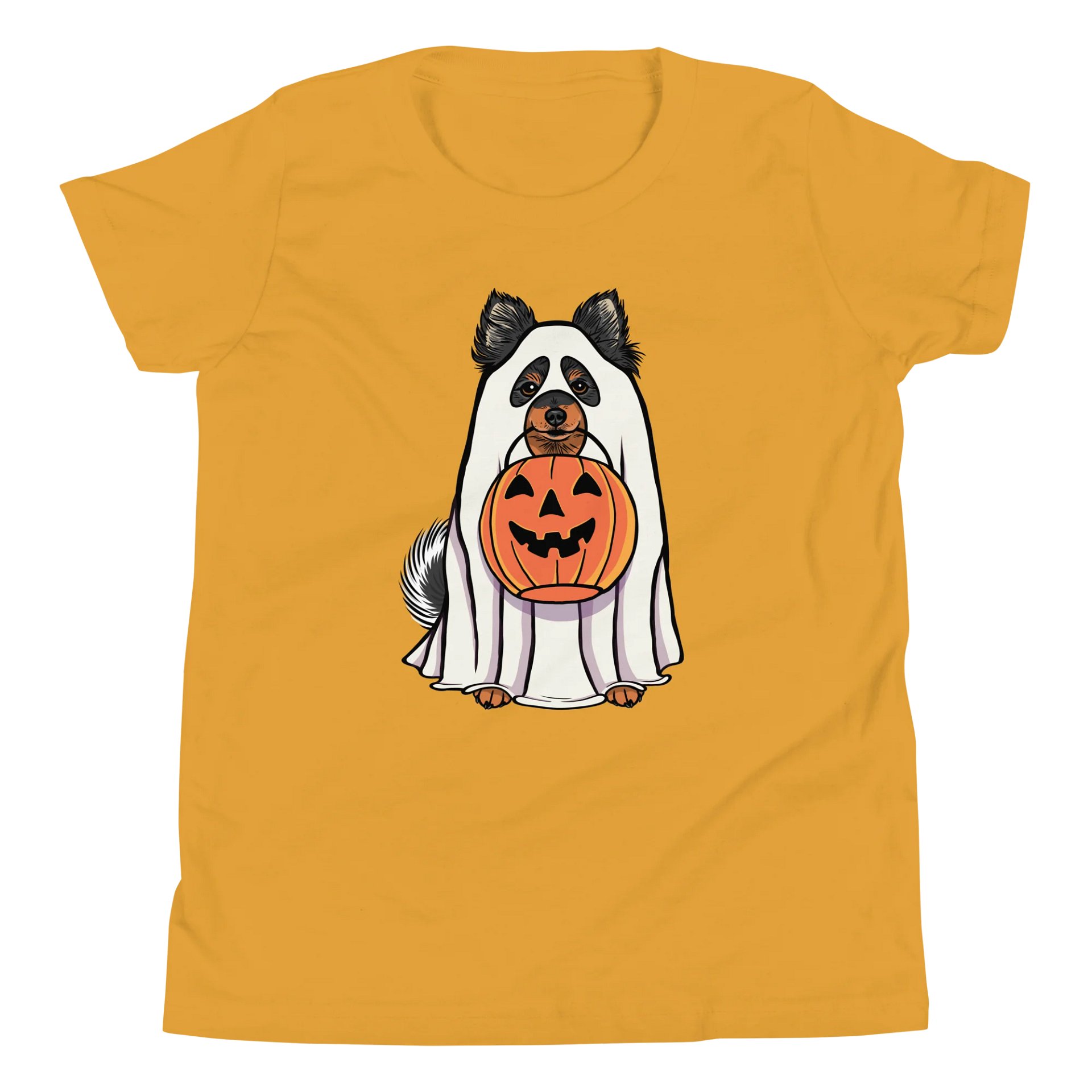 Halloween Pomeranian(Black & Tan) Youth T-Shirt product image (5)