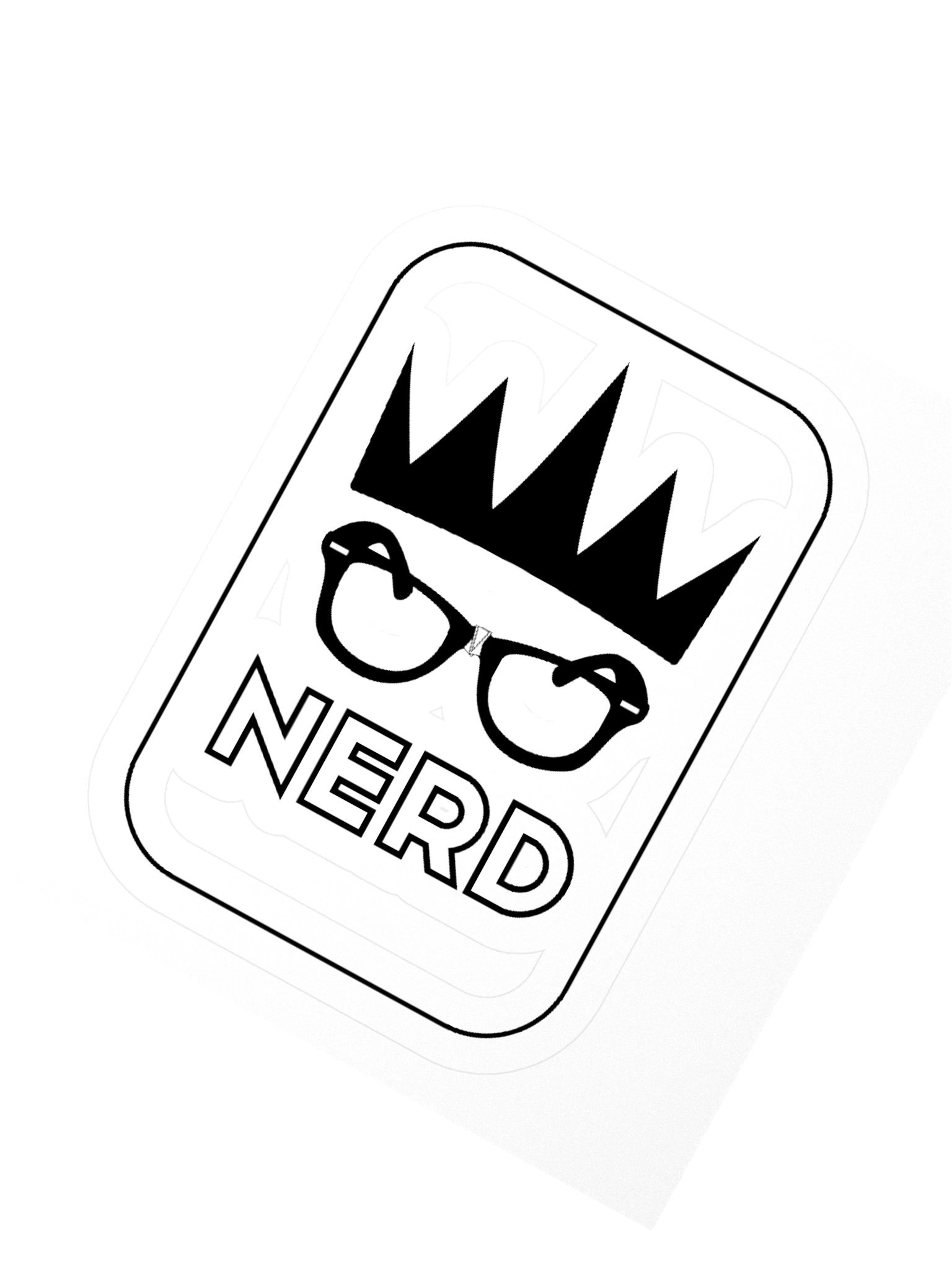 King Nerd Statement Kiss Cut Stickers product image (5)