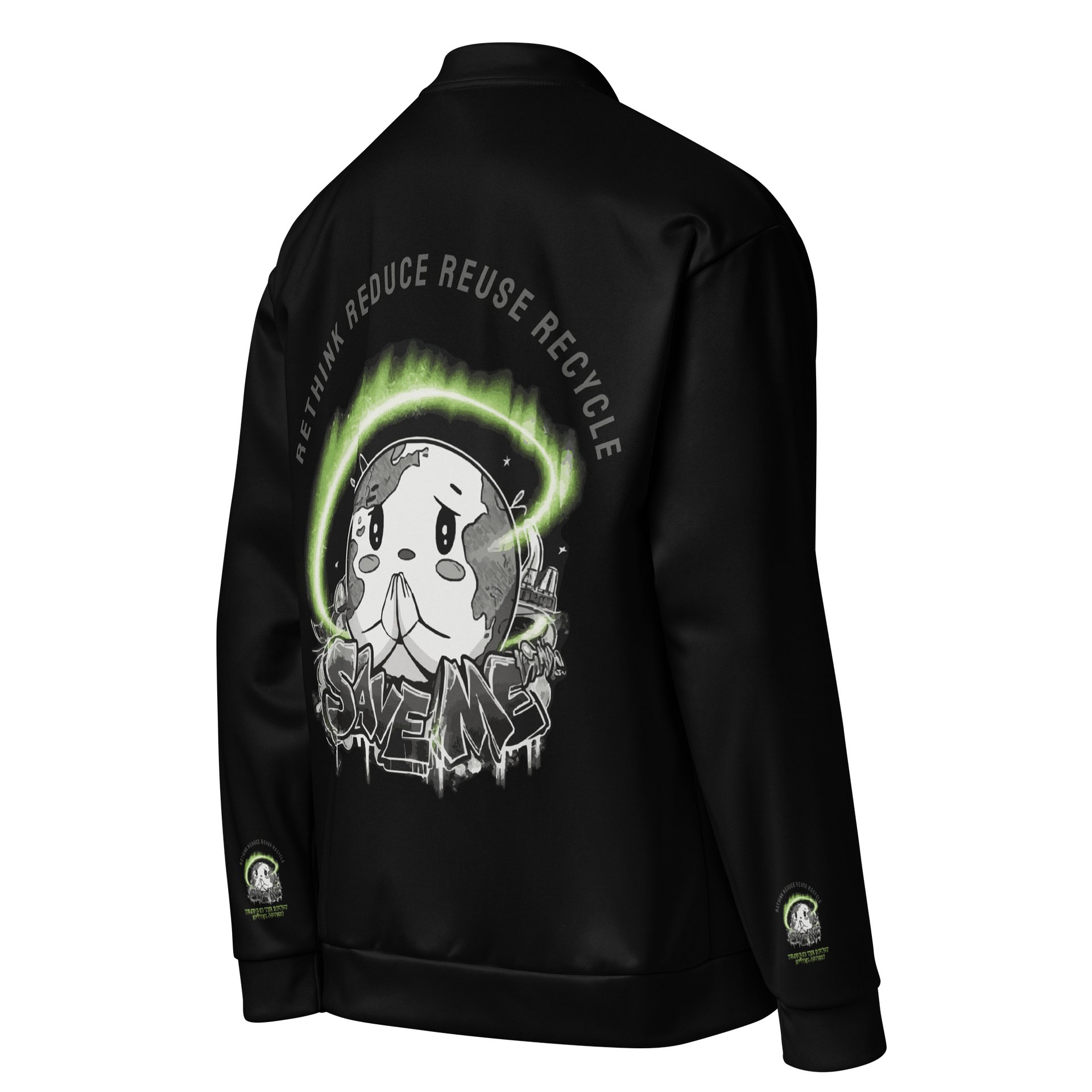 Save Me: A Plea from Planet Earth Bomber Jacket 🌍 product image (4)