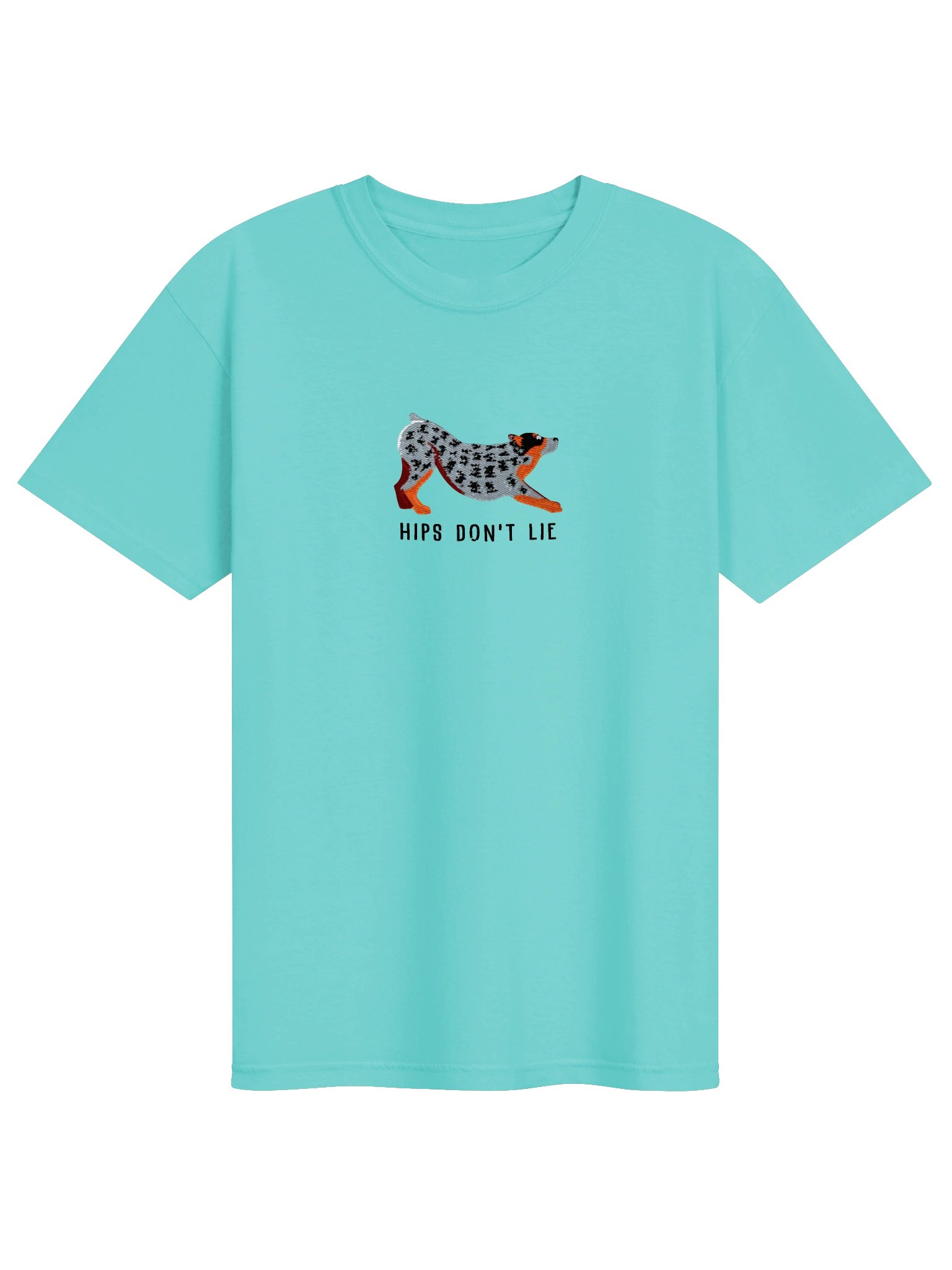 Hips Don't Lie T-Shirt(Embroidered) of an Australian Cattle Dog(Blue Heeler) product image (25)
