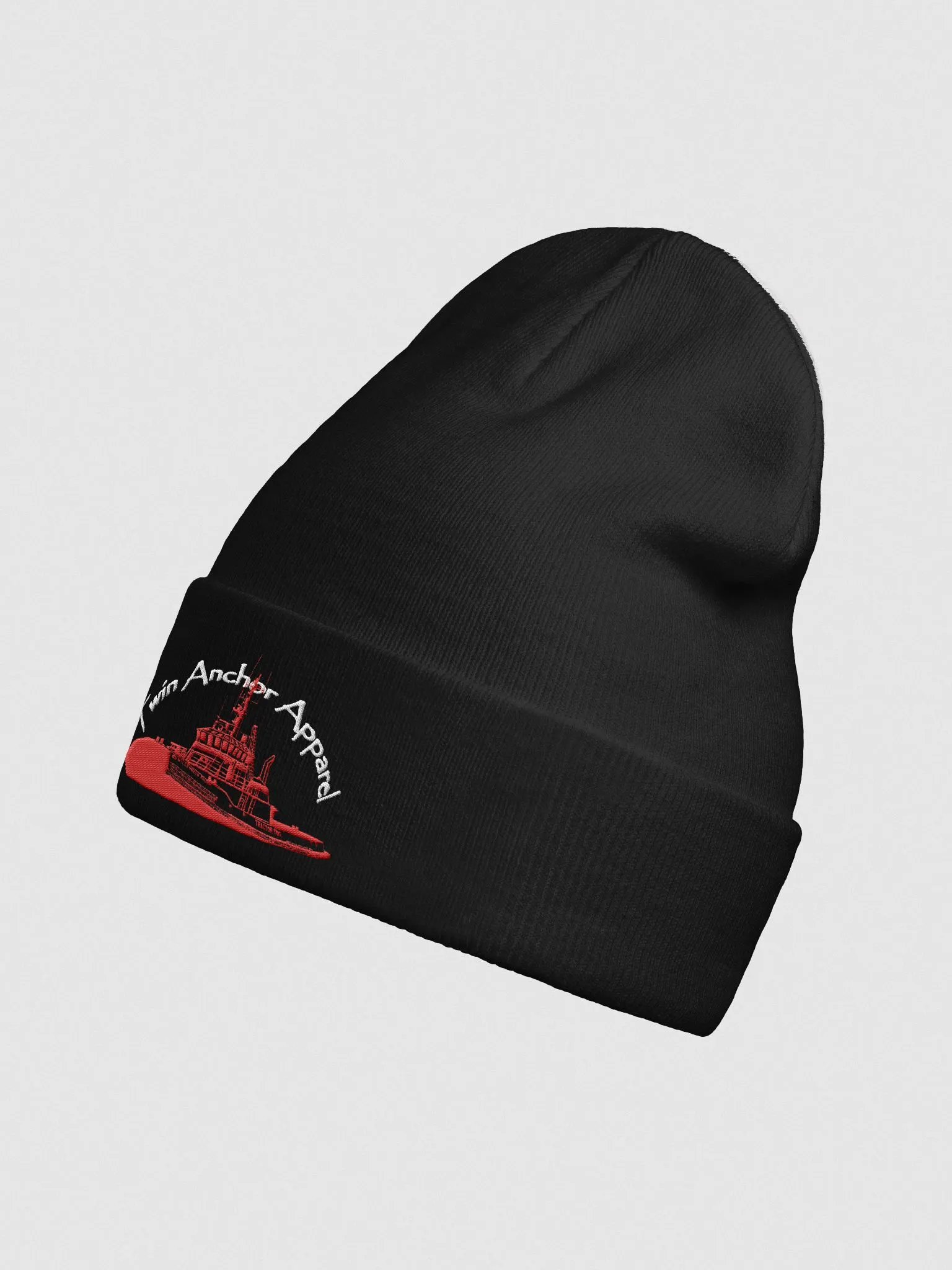 tractor tug red Knit Beanie product image (11)