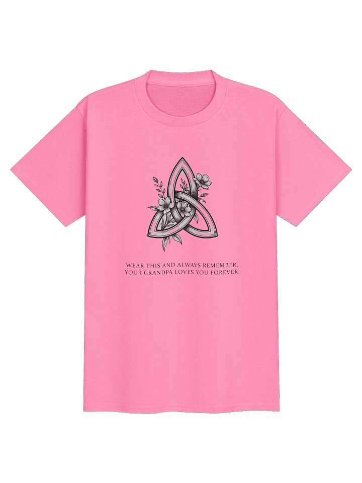 To My Granddaughter - "Grandpa Loves You" Celtic Flower Tee (Little Girl / Kids Size) product image (1)
