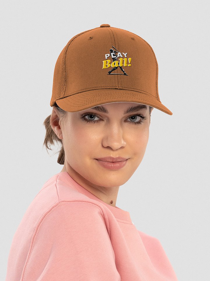 Play Ball! Flexfit Mesh Trucker Hat – Unisex Embroidered Cap product image (2)
