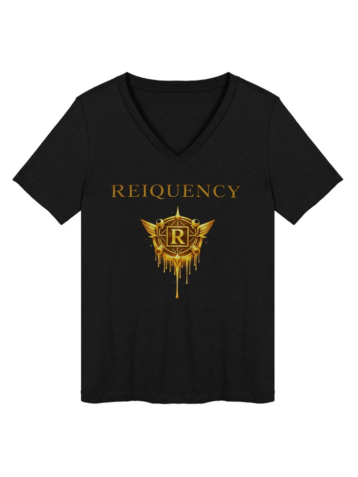 Reiquency Crest V-Neck Tee (Women’s Black Edition) product image (3)
