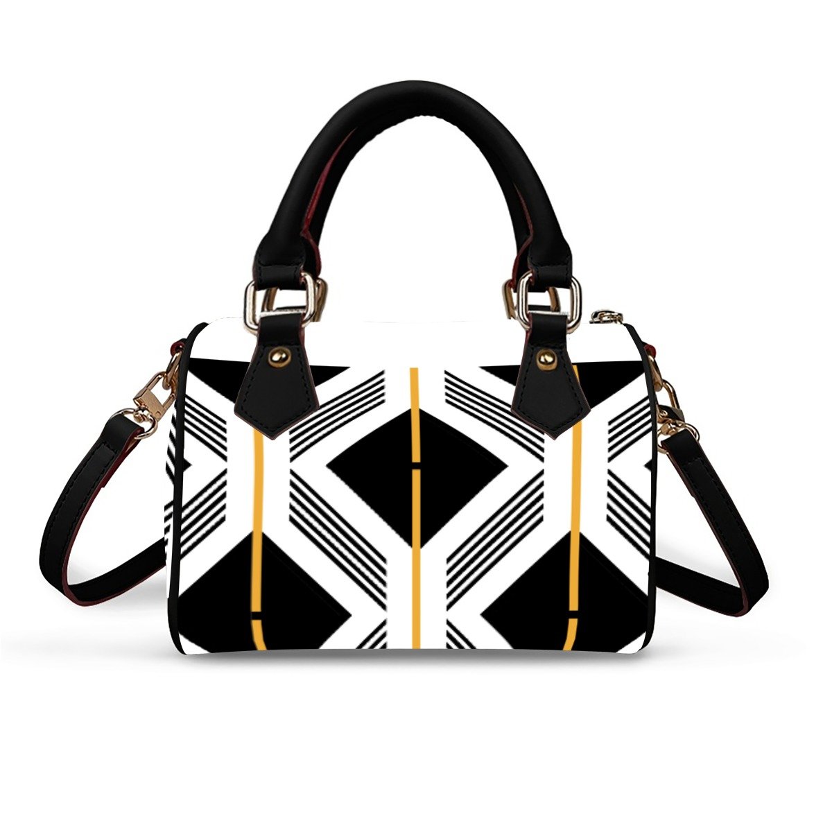Art Deco Luxe Leather Barrel Bag product image (2)