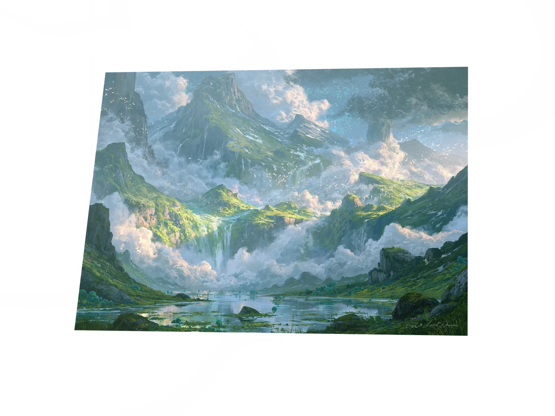 Emerald Mountains Art Print — The Emerald Sky Mountains product image (3)