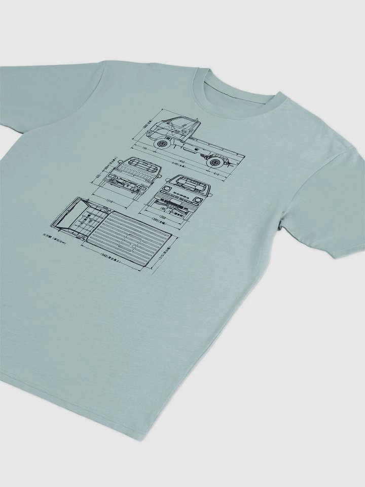 Honda Acty Truck Blueprint T-Shirt product image (8)