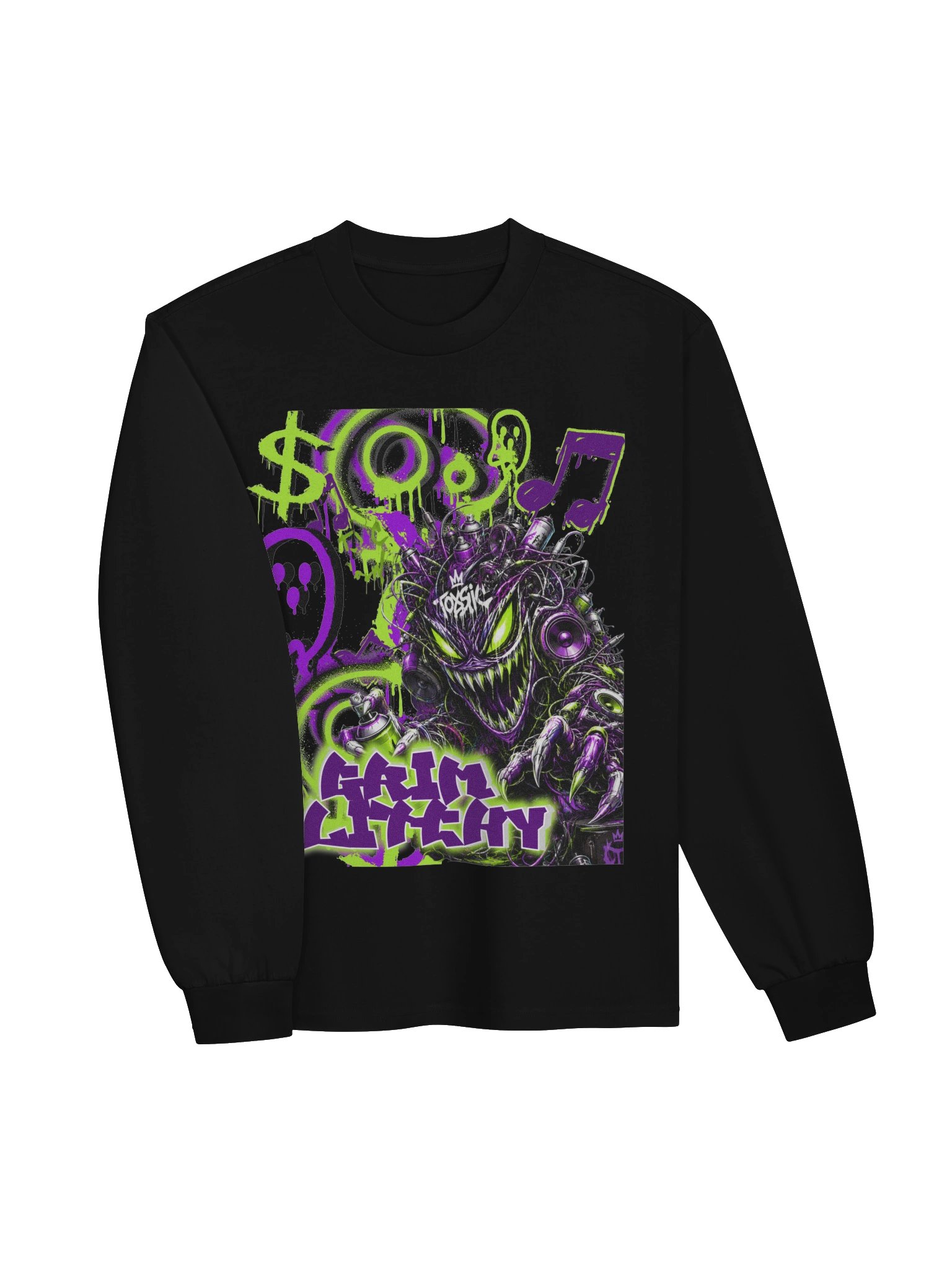 Grim Glitchy Graffiti Long Sleeve product image (3)