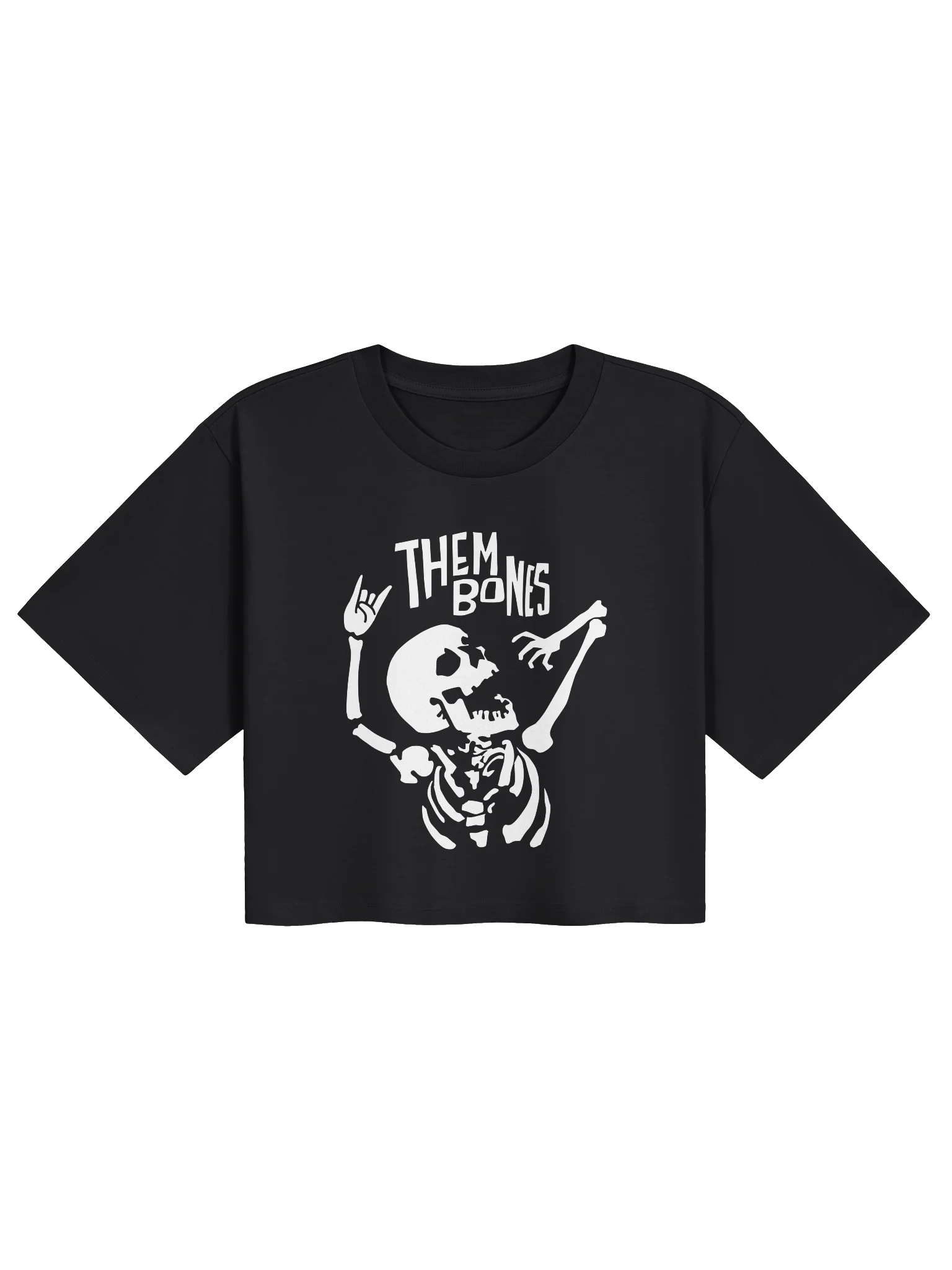 “Them Bones” Band Logo Crop Top, Dark product image (1)