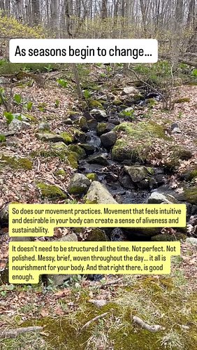 With springtime upon us… I invite you to pause, reflect, or journal on what kind of movement brings you joy. 

What does your...