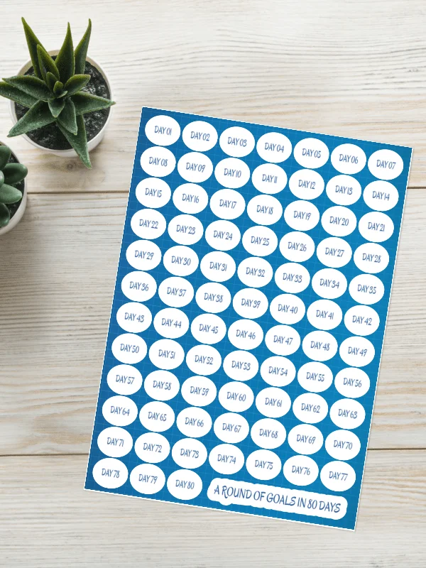 A Round of Goals in 80 Days Sticker Sheet product image (2)