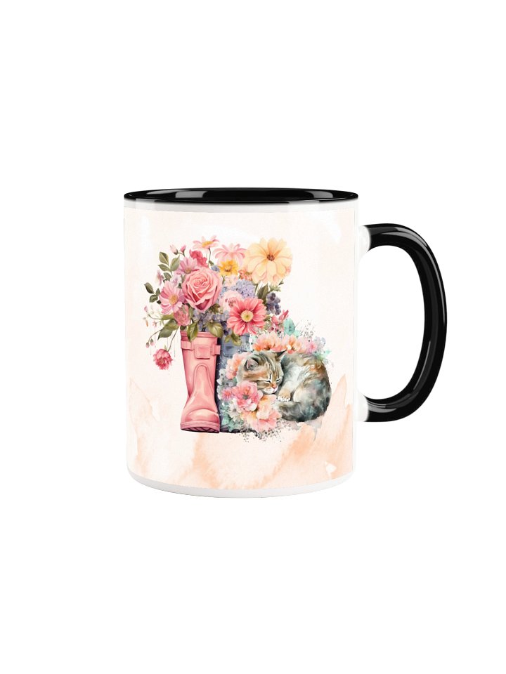 Floral Sleeping Kitten Mug product image (2)