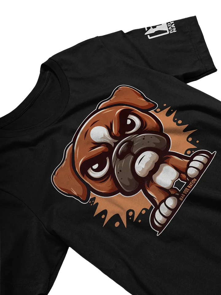 Boxer Angry Pup (natural ears) - Premium Adult Unisex T-shirt product image (2)