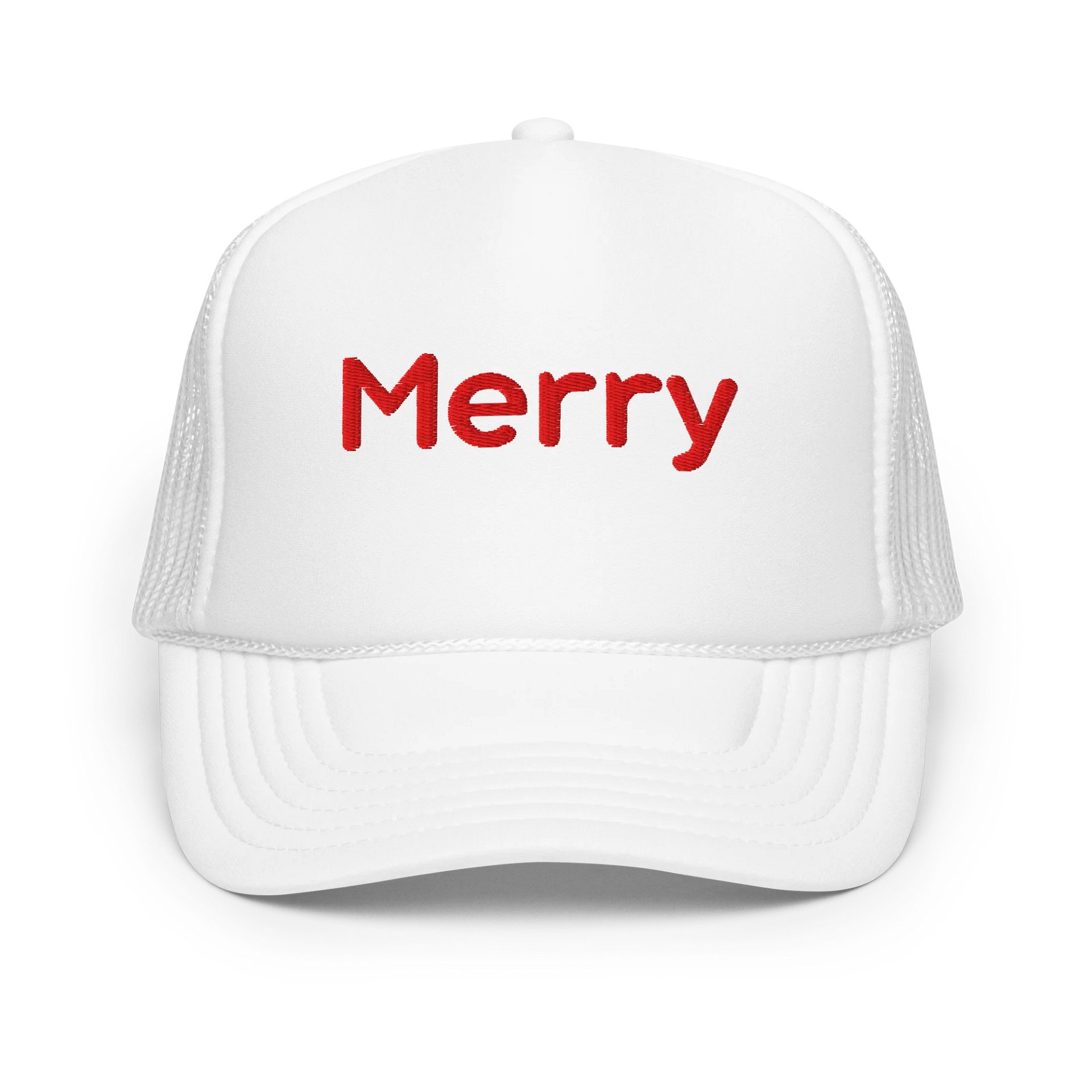 Merry Trucker Hat - 3D Puff Embroidery product image (1)