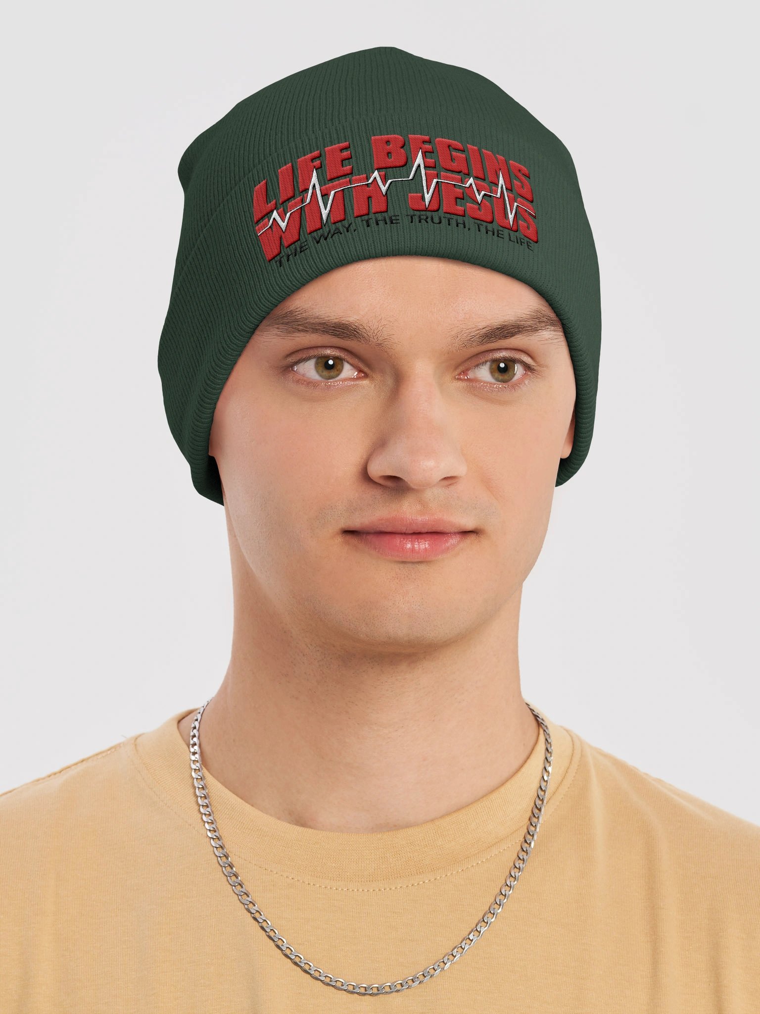 Life Begins with Jesus, Beanie product image (6)