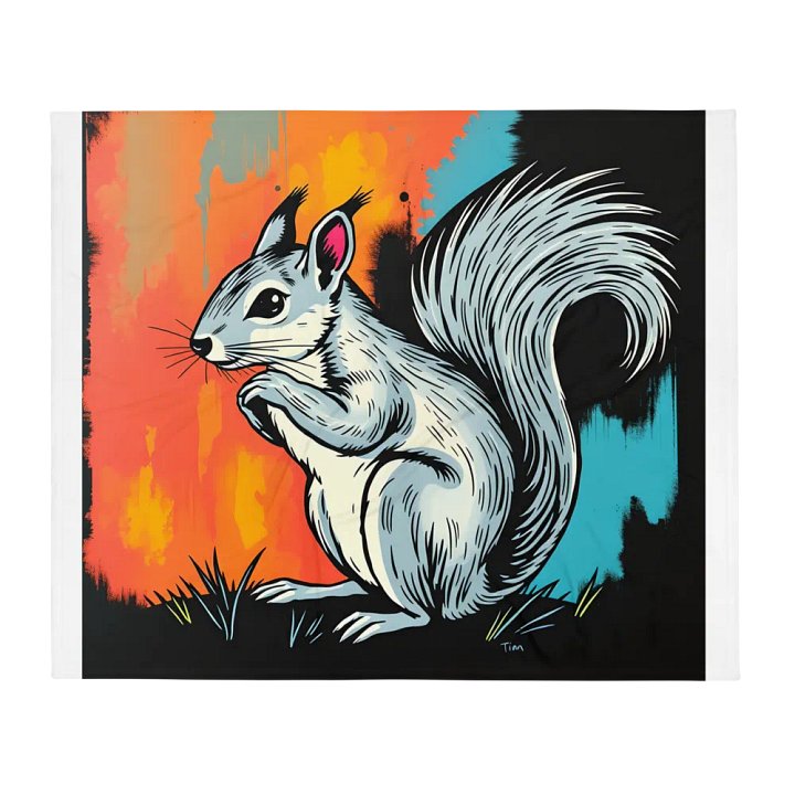 Vibrant Squirrel Standout Throw Blanket product image (1)