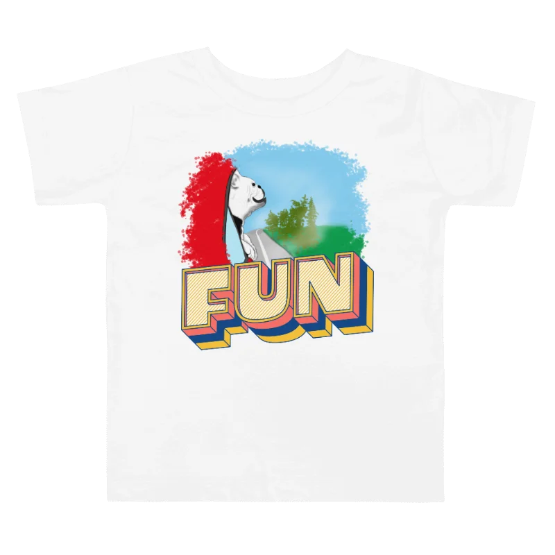 "FUN" Dog (looking out car window) Toddler T-Shirt - Bella+Canvas product image (1)