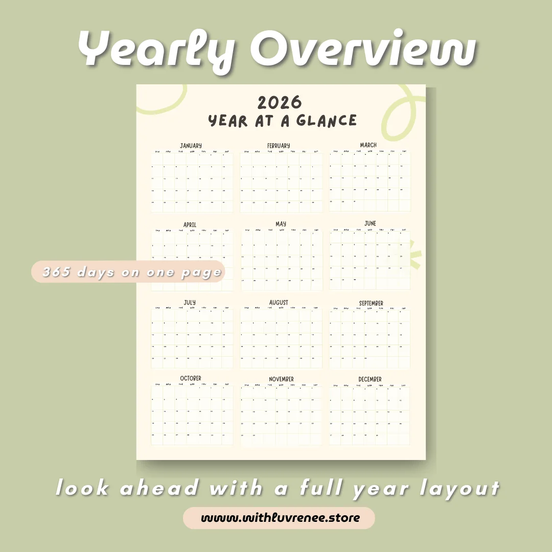 2026 Minimalist Digital Planner: Portrait, Goodnotes, Notability product image (3)