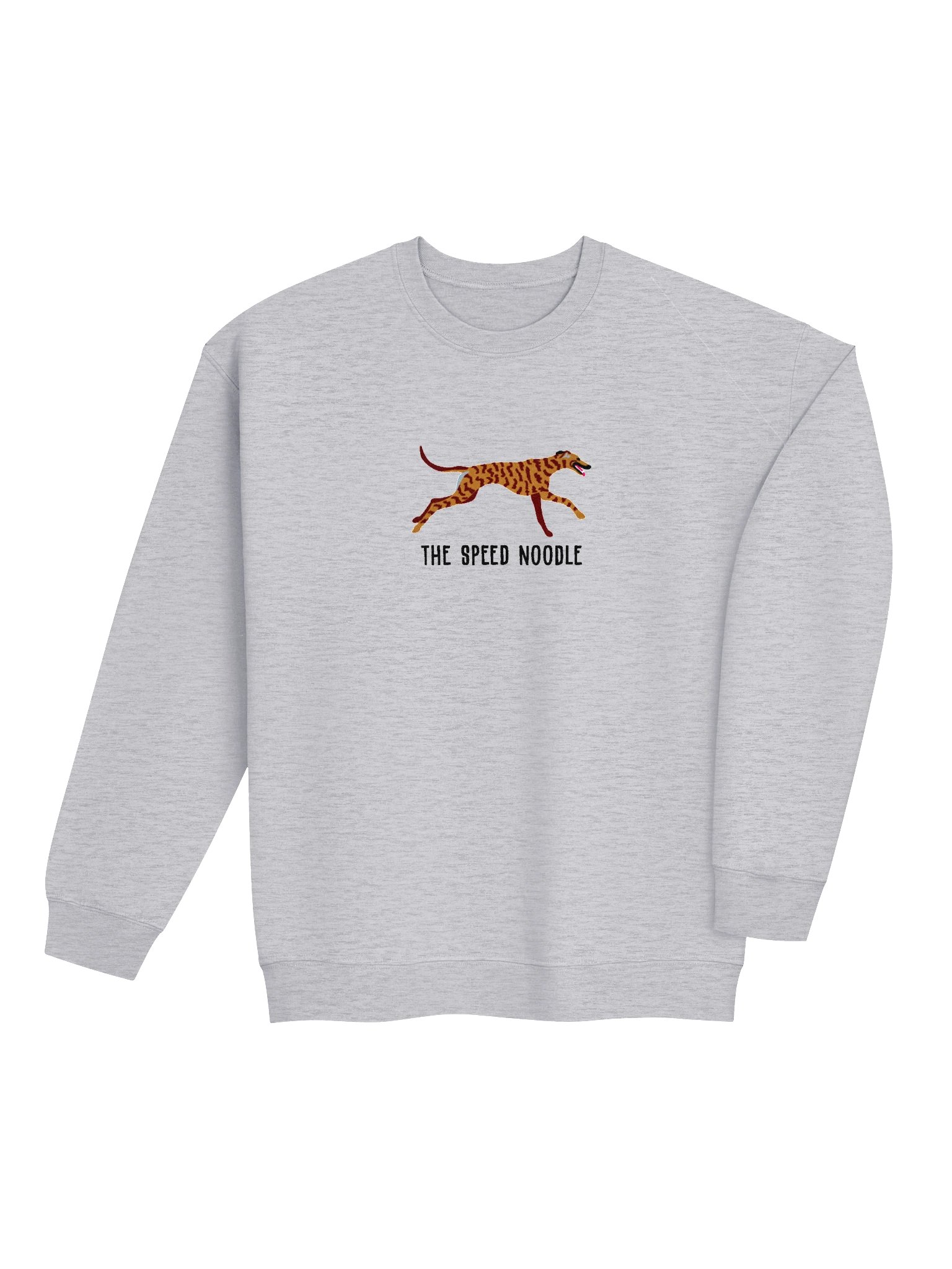 The Speed Noodle Sweatshirt (Embroidered) of an English Greyhound(Brindle 2) product image (7)