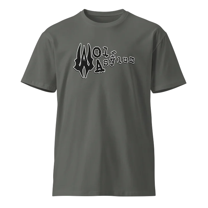 Wolf Asylum Embroidered Tee (Charcoal, Natural or White) product image (1)