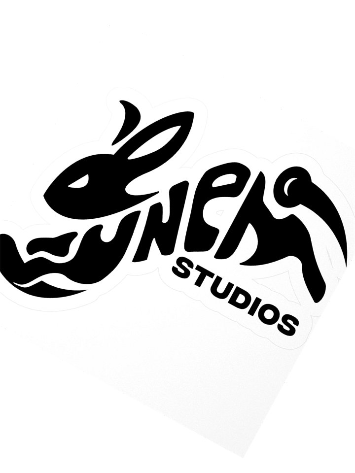 Kuneho Studios - Ghost Hop Black Solid Rabbit Logo Sticker product image (2)