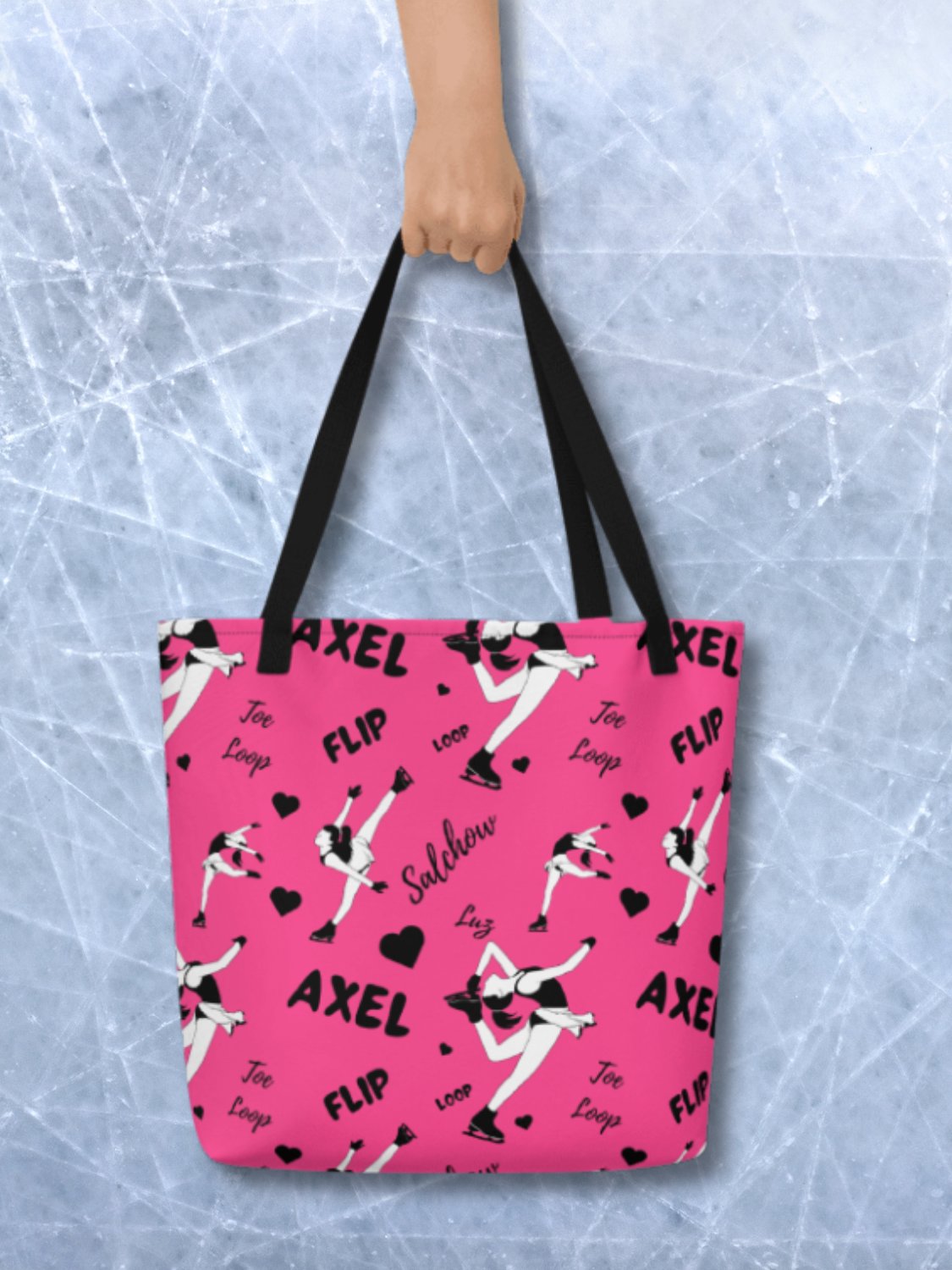 Ice skating Print Tote bag - Pink product image (2)