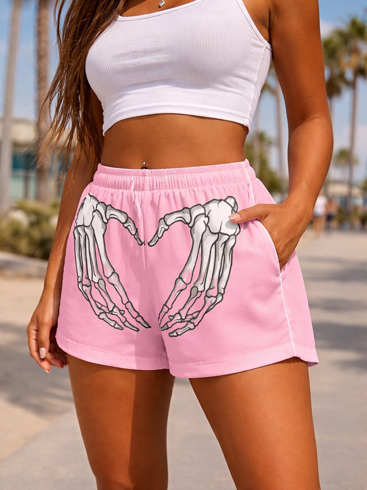 Pink Athletic Skort – Skeleton Heart Design product image (2)