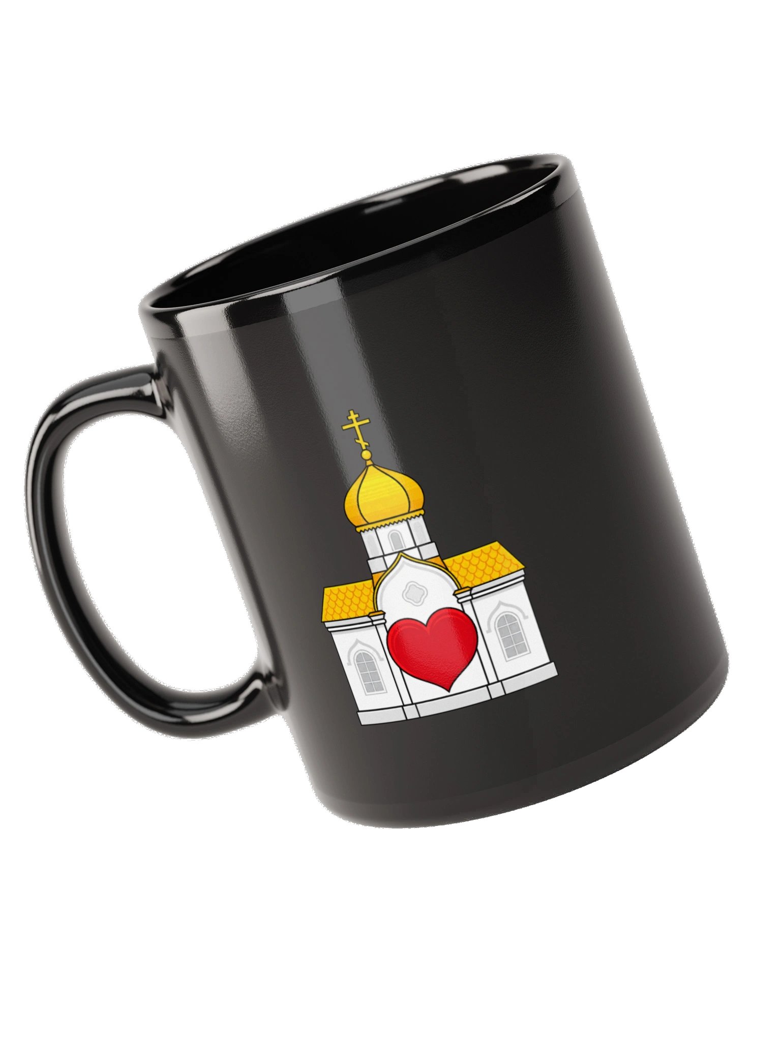 Orthodox Church Heart Black Mug product image (9)