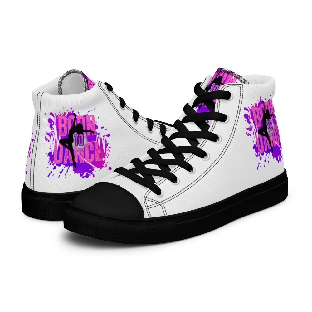 Retro Born to Dance Splash Her Silhouette High Tops product image (14)