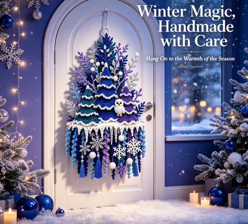 3D DIY Crochet Door Hanger Kit – Handcrafted Seasonal Wall Decor Set for Beginners product image (7)