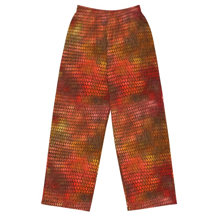 Orange Dragon Scales Wideleg Pants product image (1)