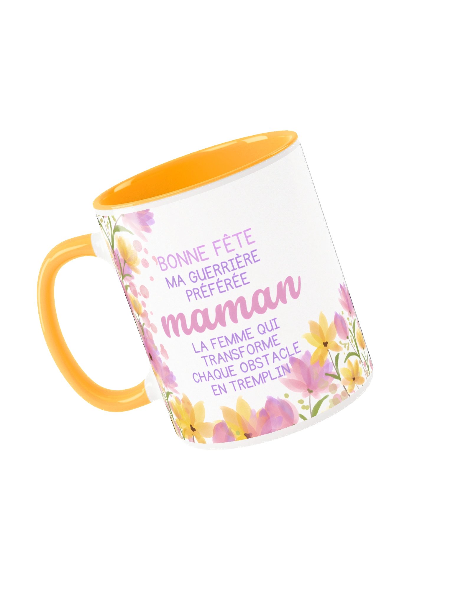 Bonne Fête Ma Guerrière: 'Maman' Watercolor Floral Mug product image (3)
