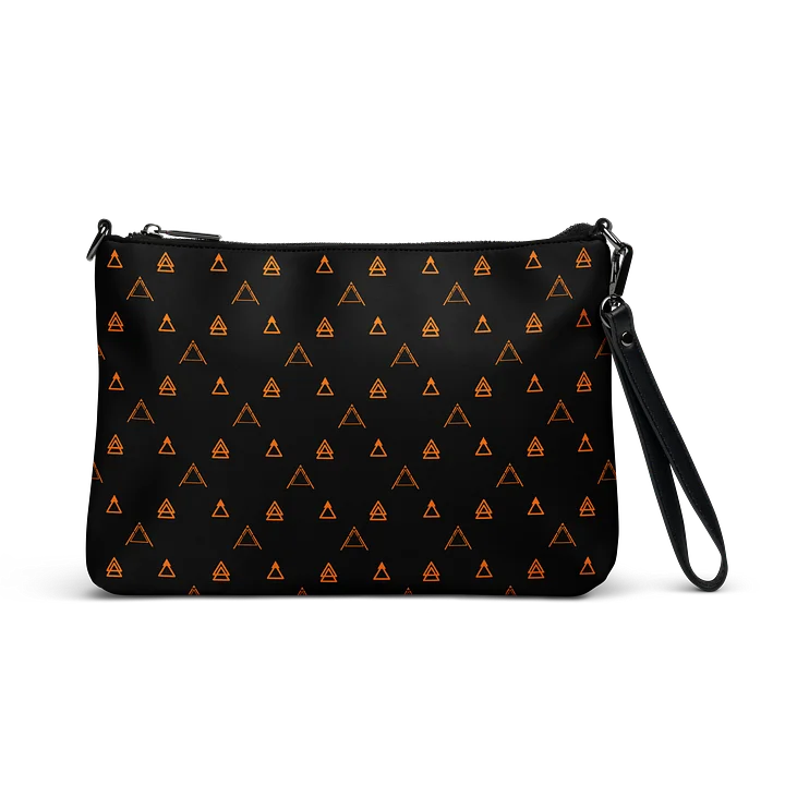 Black Geometric Faux Leather Clutch Bag product image (1)