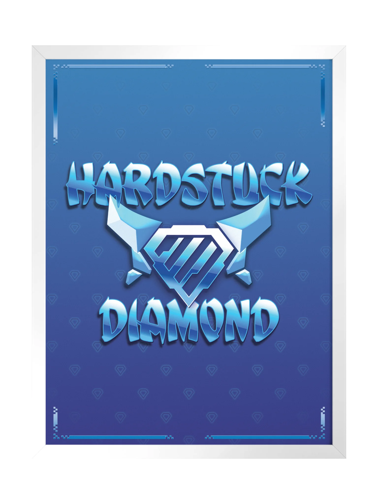 Hardstuck Diamond Framed Poster (Blue) product image (17)
