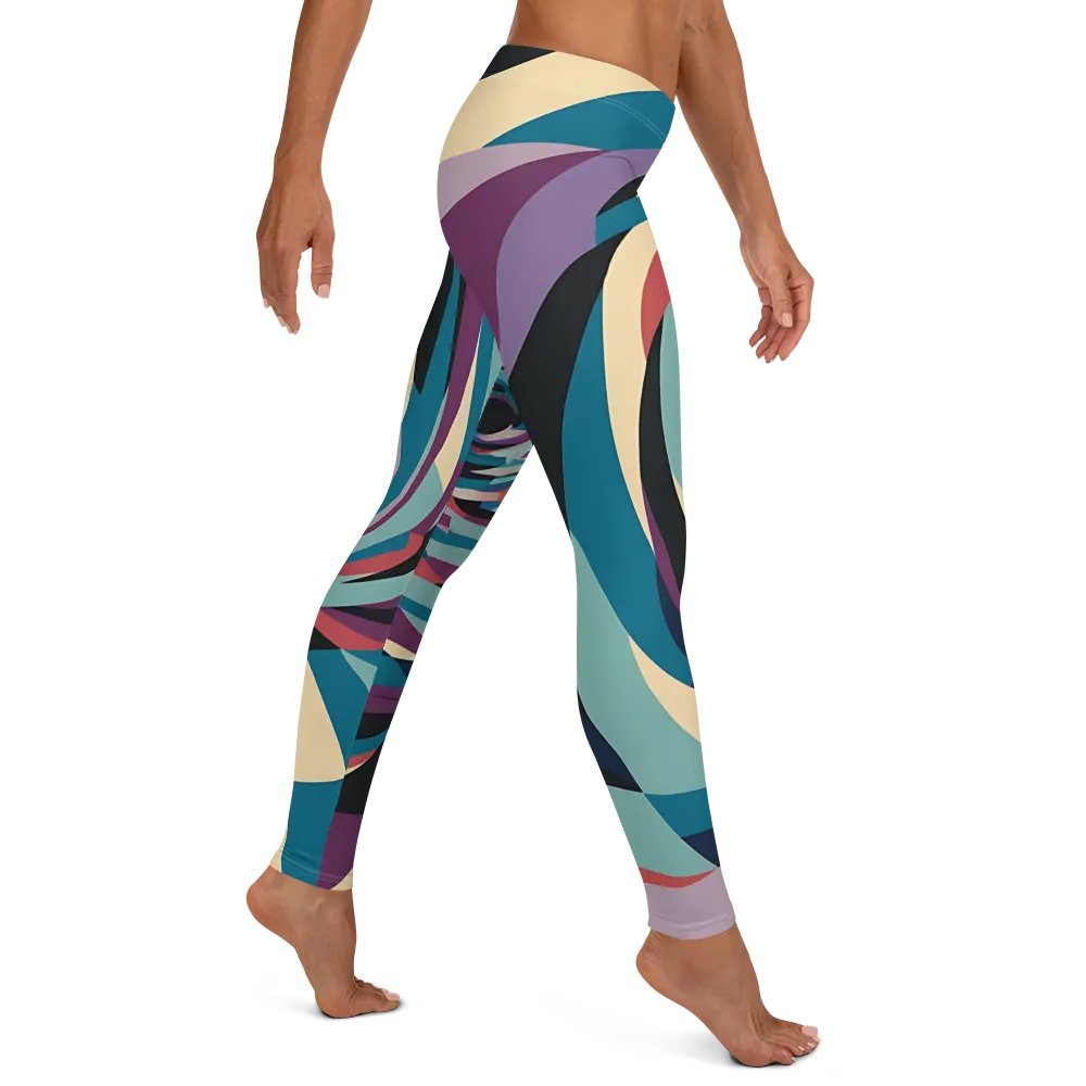 Abstract Lithographic Pattern Design leggings - V5 product image (5)