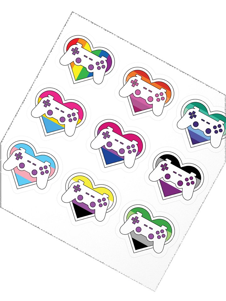 Pride Flag Stickers - Gaymer Hearts Set product image (2)