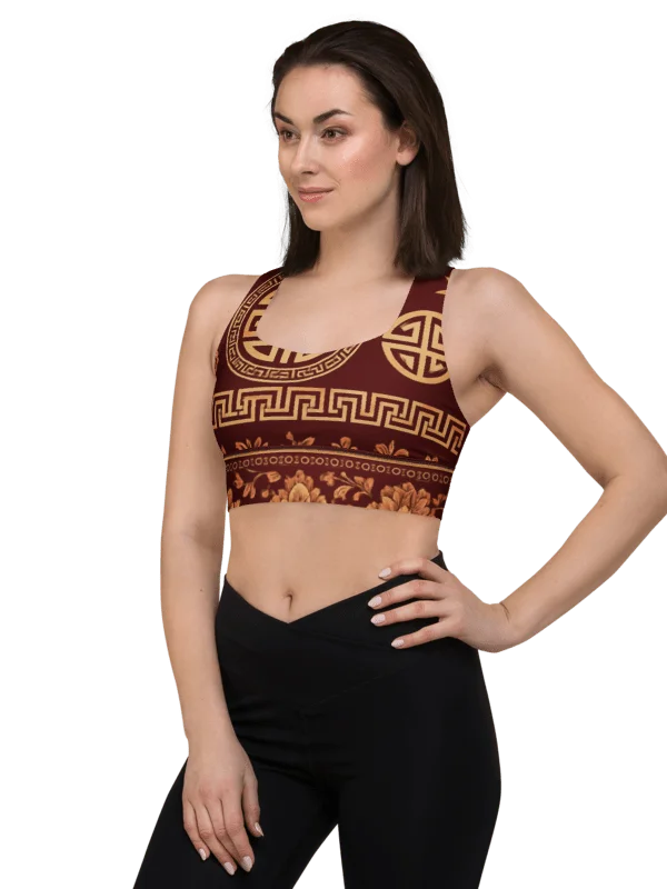 Golden Blossom Recycled Longline Sports Bra product image (2)