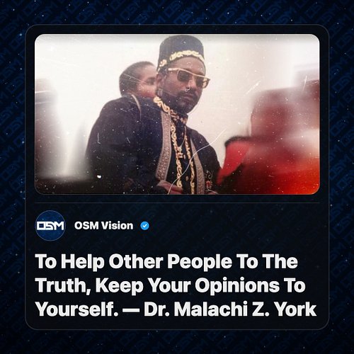 💡 Daily Wisdom from Dr. Malachi Z. York

📖 Read it. Reflect. Share it forward.

🔁 Repost to spread the knowledge 

📍 Where ar...