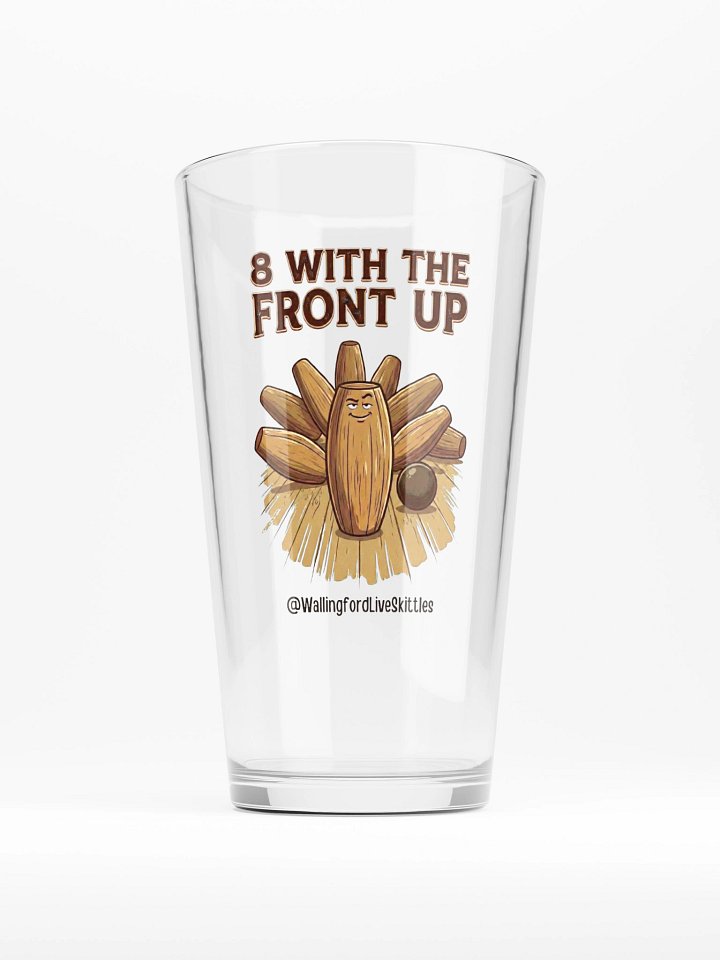 "8 With Front Up" US Pint (16oz) Glass product image (1)