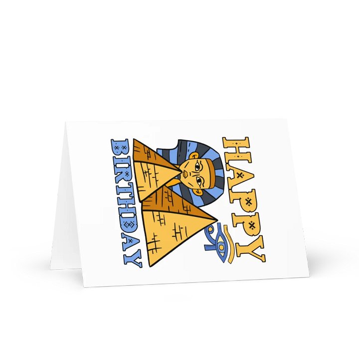 Happy Birthday (Egypt Pyramids) Birthday Card 5" x 7" product image (1)