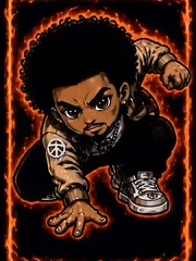 Animated Chibi LUCAS RAMON ORANGE Aura Wallpaper product image (1)