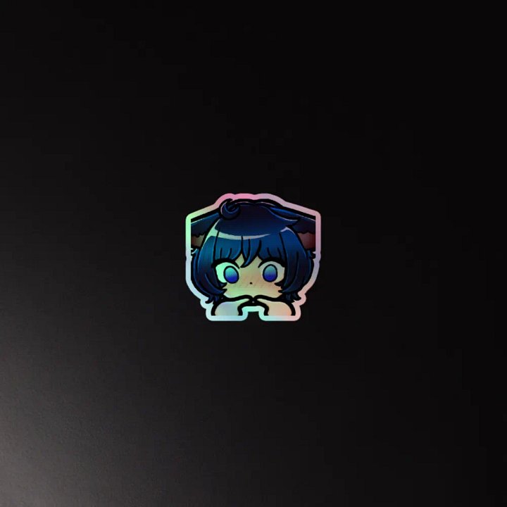 Blushing Knight Holographic Sticker product image (2)